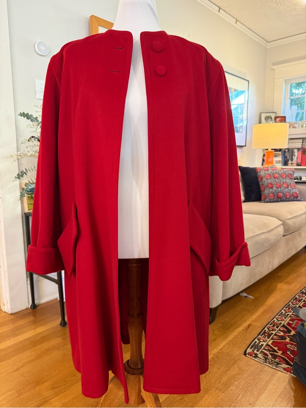 Vintage Binsang Couture (Tailored by Brioni) Swing Coat - 100% Cashmere